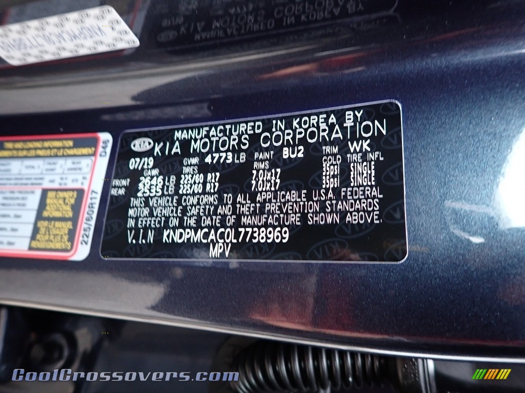 2020 Sportage LX AWD - Pacific Blue / Black photo #11