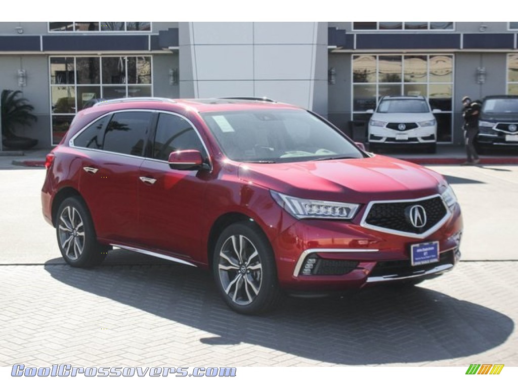 2020 MDX Advance AWD - Performance Red Pearl / Parchment photo #2