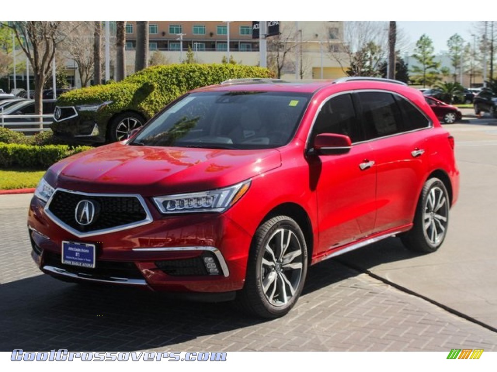 2020 MDX Advance AWD - Performance Red Pearl / Parchment photo #4