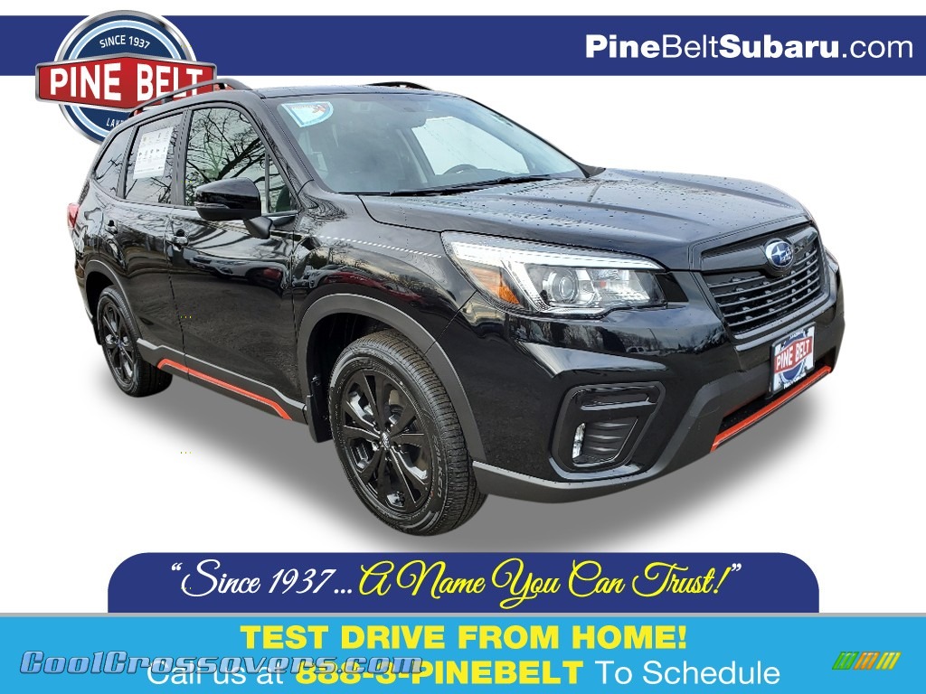2020 Forester 2.5i Sport - Crystal Black Silica / Gray photo #1
