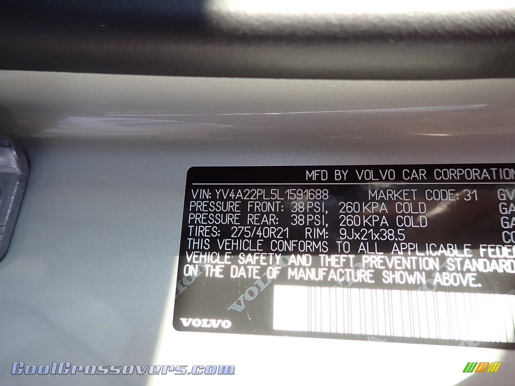 2020 XC90 T6 AWD Inscription - Birch Light Metallic / Blond photo #11