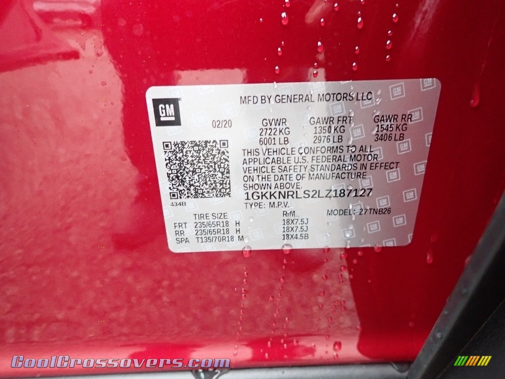 2020 Acadia SLE AWD - Red Quartz Tintcoat / Jet Black photo #10
