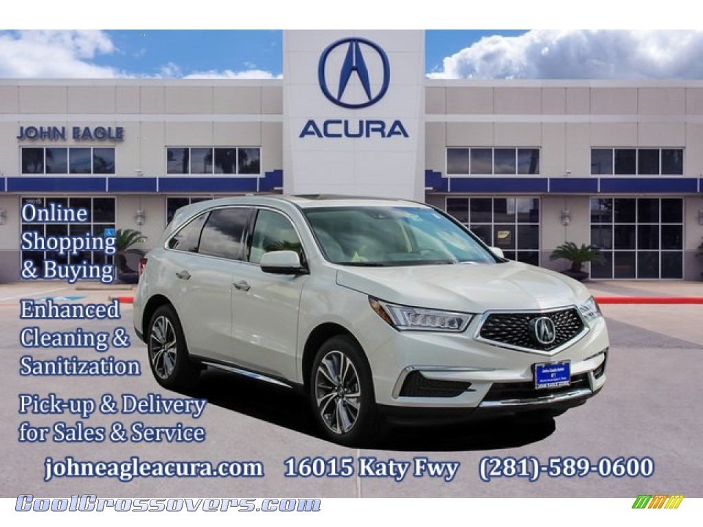 Platinum White Pearl / Parchment Acura MDX Technology