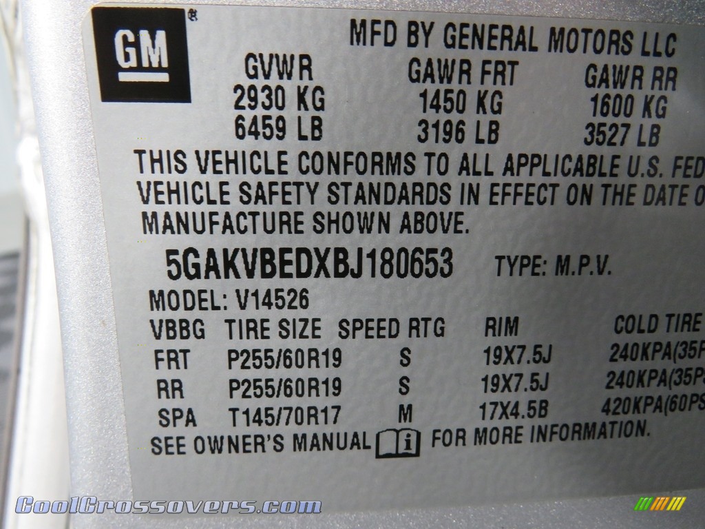 2011 Enclave CXL AWD - Quicksilver Metallic / Titanium/Dark Titanium photo #43
