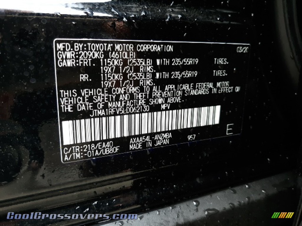 2020 RAV4 XLE Premium AWD - Midnight Black Metallic / Nutmeg photo #35