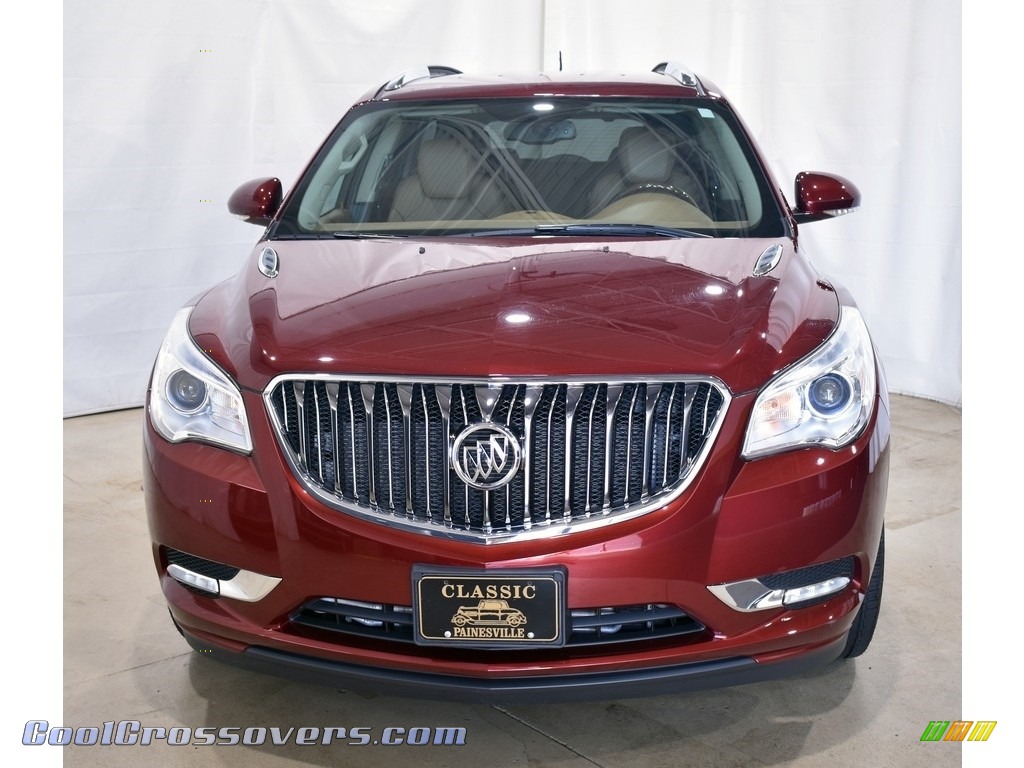 2017 Enclave Leather - Crimson Red Tintcoat / Choccachino photo #4