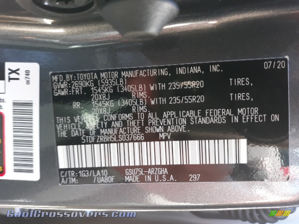 2020 Highlander Platinum AWD - Magnetic Gray Metallic / Graphite photo #41