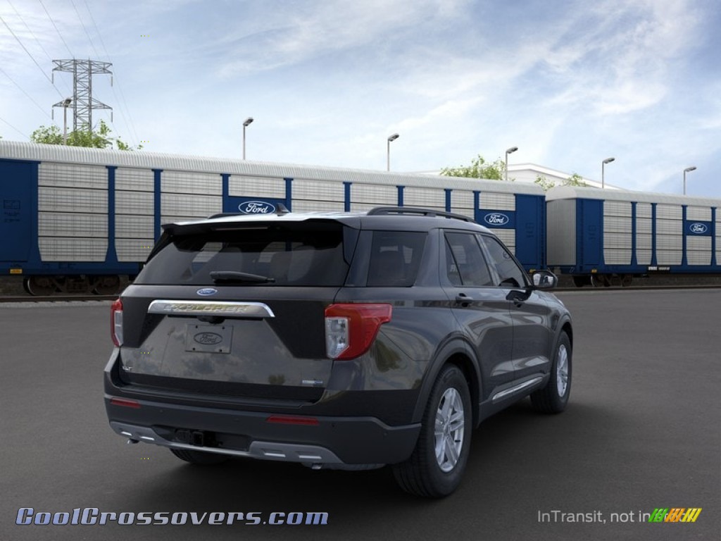 2020 Explorer XLT 4WD - Agate Black Metallic / Sandstone photo #8