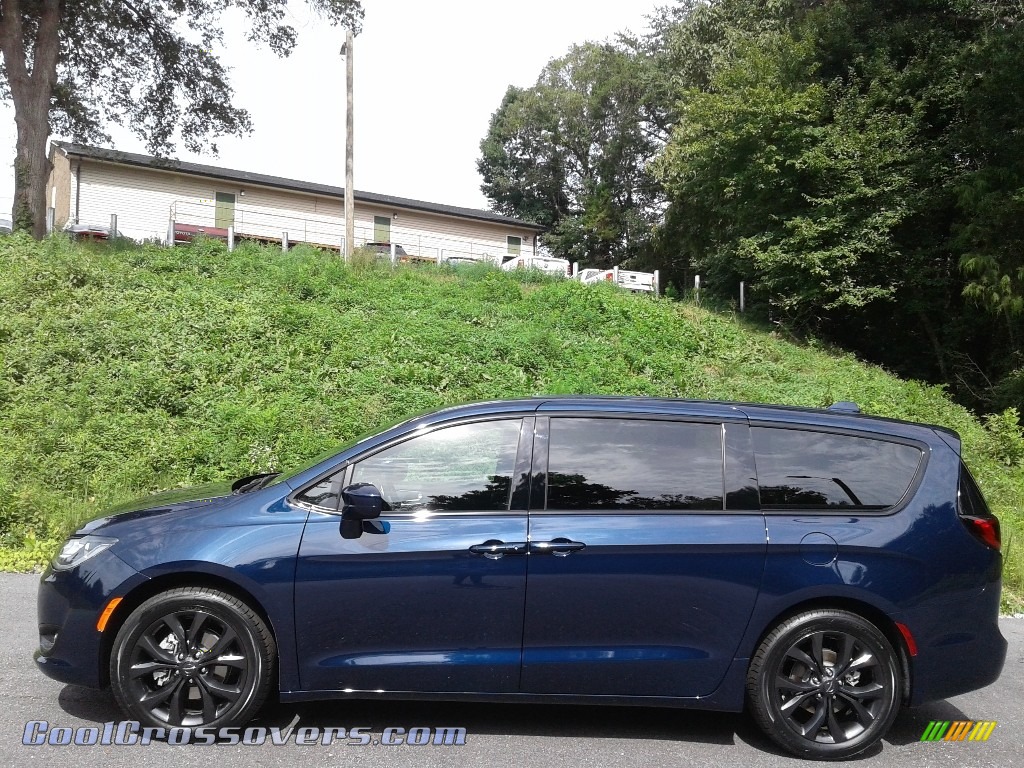 Jazz Blue Pearl / Black Chrysler Pacifica Touring