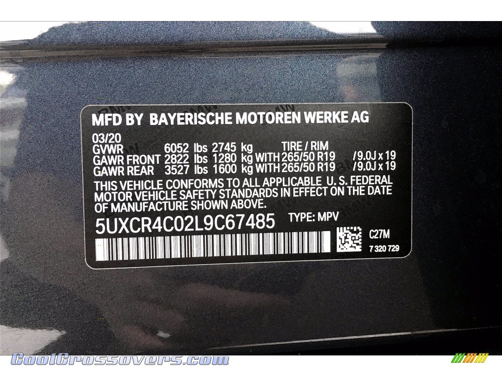 2020 X5 sDrive40i - Arctic Grey Metallic / Black photo #18
