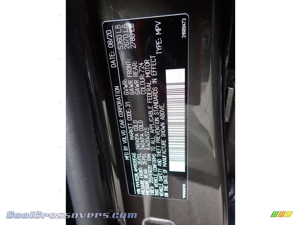 2021 XC90 T8 eAWD Inscription Plug-in Hybrid - Savile Gray Metallic / Charcoal photo #14