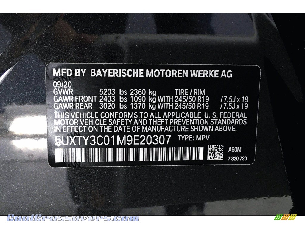 2021 X3 sDrive30i - Dark Graphite Metallic / Black photo #18
