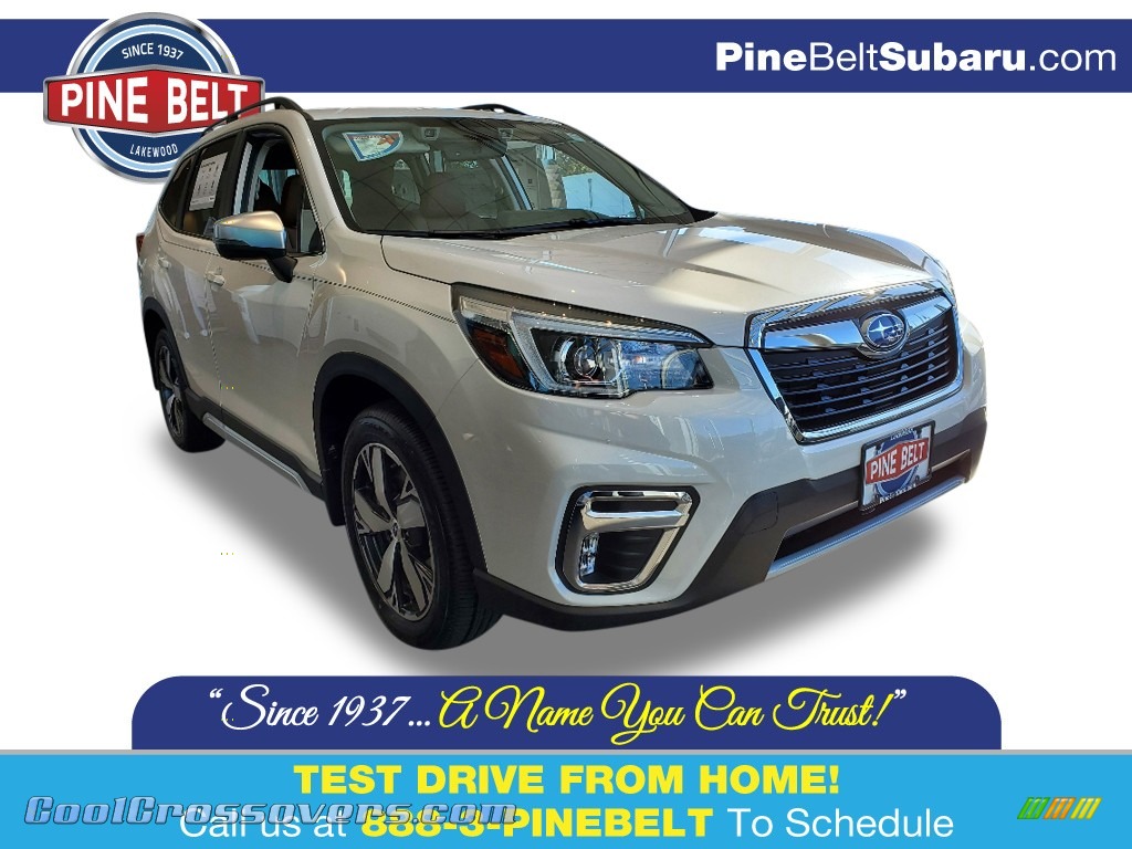 2020 Forester 2.5i Touring - Crystal White Pearl / Saddle Brown photo #1