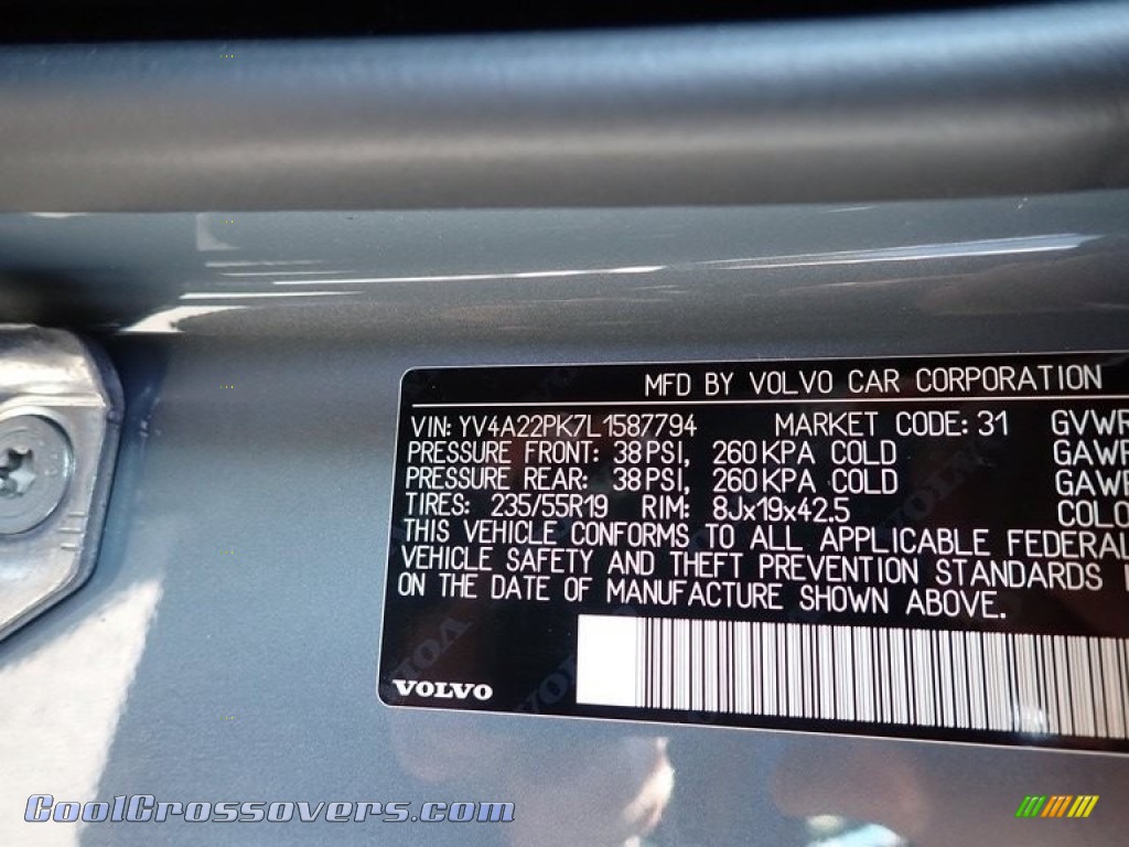 2020 XC90 T6 AWD Momentum - Pebble Gray Metallic / Charcoal photo #17