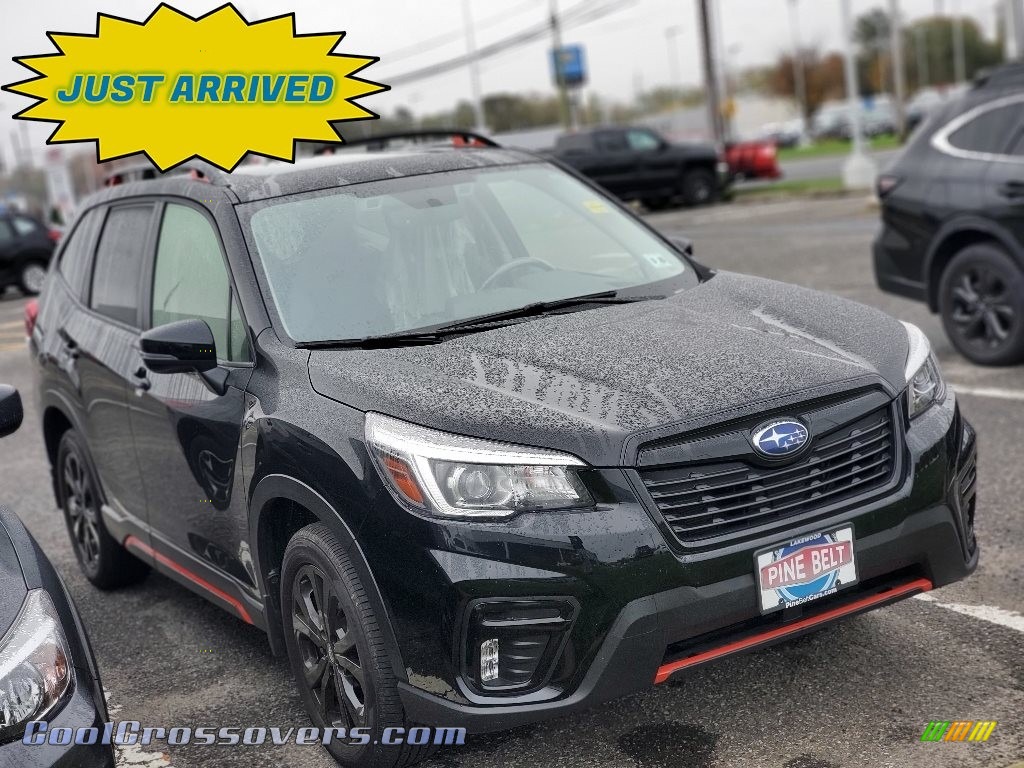 2020 Forester 2.5i Sport - Crystal Black Silica / Gray photo #1