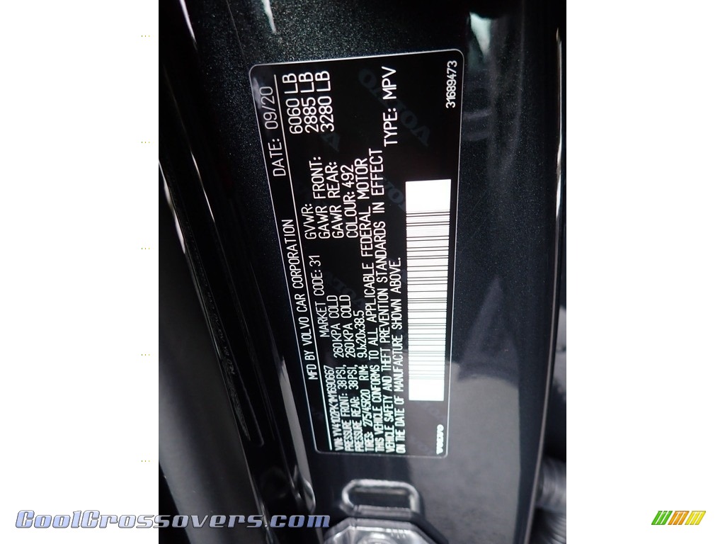 2021 XC90 T5 AWD Momentum - Savile Gray Metallic / Charcoal photo #12