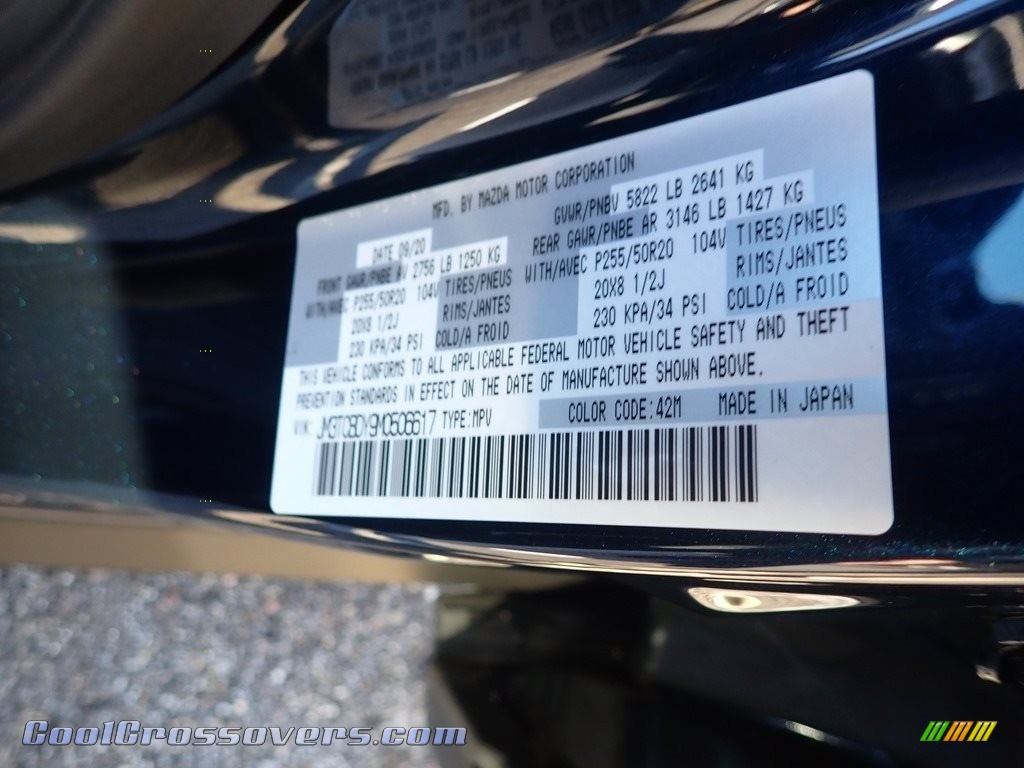 2021 CX-9 Grand Touring AWD - Deep Crystal Blue Mica / Sand photo #13