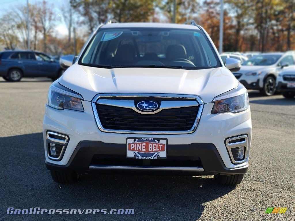 2021 Forester 2.5i Touring - Crystal White Pearl / Saddle Brown photo #3