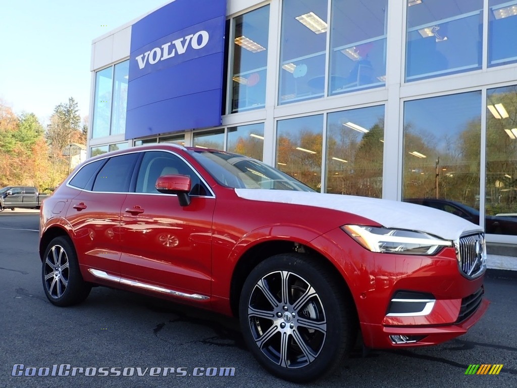 2021 XC60 T5 AWD Inscription - Fusion Red Metallic / Blonde/Charcoal photo #1