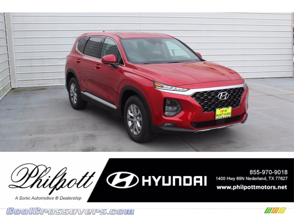 Calypso Red / Black Hyundai Santa Fe SEL