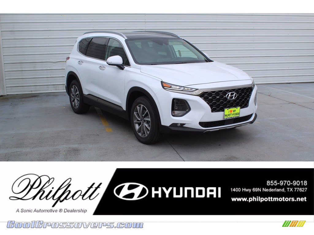 Quartz White / Black Hyundai Santa Fe Limited