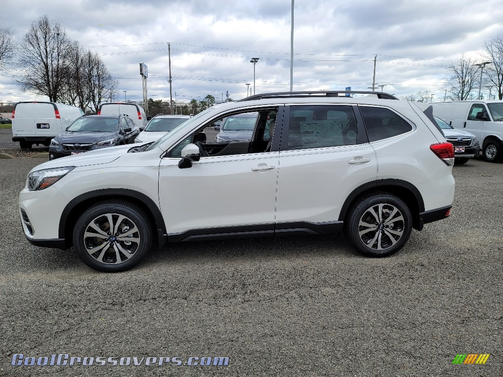 2021 Forester 2.5i Limited - Crystal White Pearl / Black photo #4