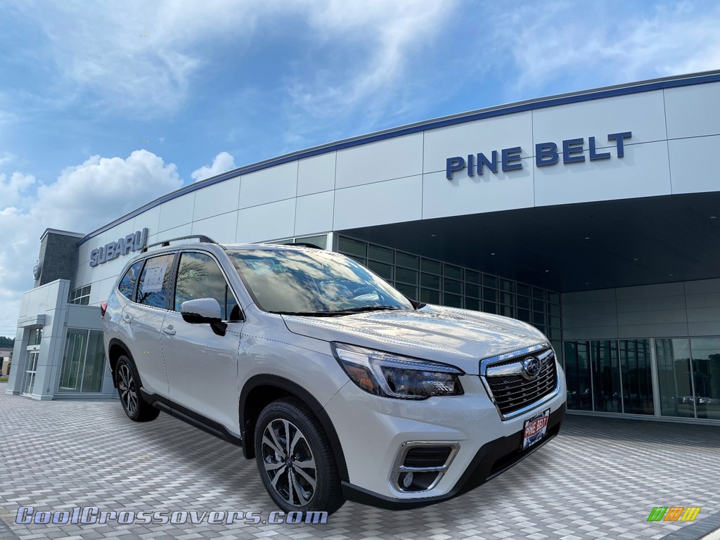 2021 Forester 2.5i Limited - Crystal White Pearl / Black photo #1
