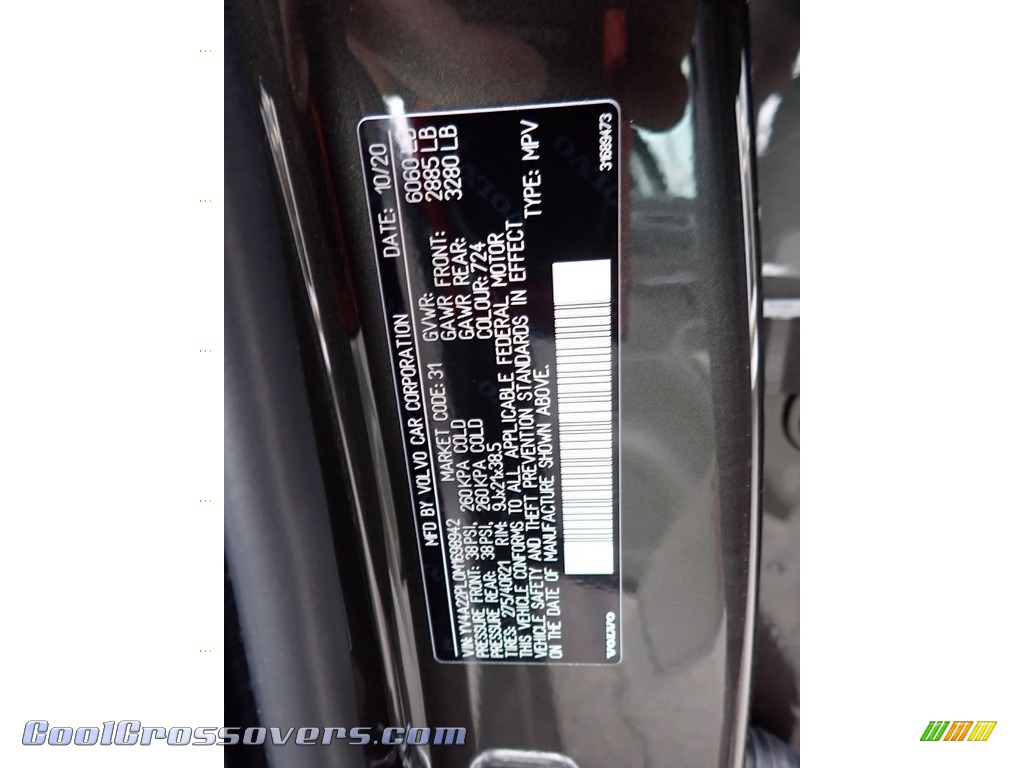 2021 XC90 T6 AWD Inscription - Pine Grey Metallic / Blonde/Charcoal photo #12