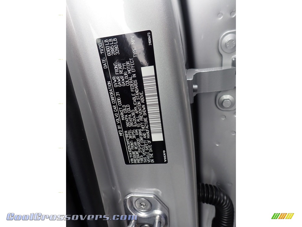 2021 XC90 T5 AWD Momentum - Bright Silver Metallic / Charcoal photo #11