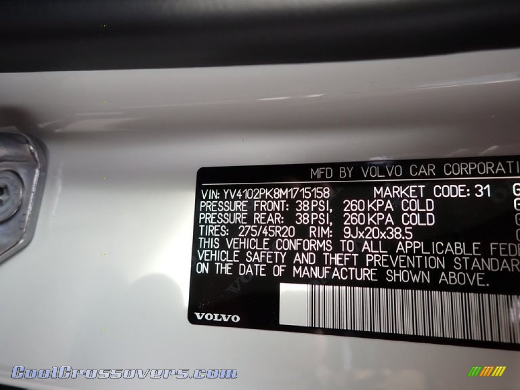 2021 XC90 T5 AWD Momentum - Crystal White Metallic / Charcoal photo #11