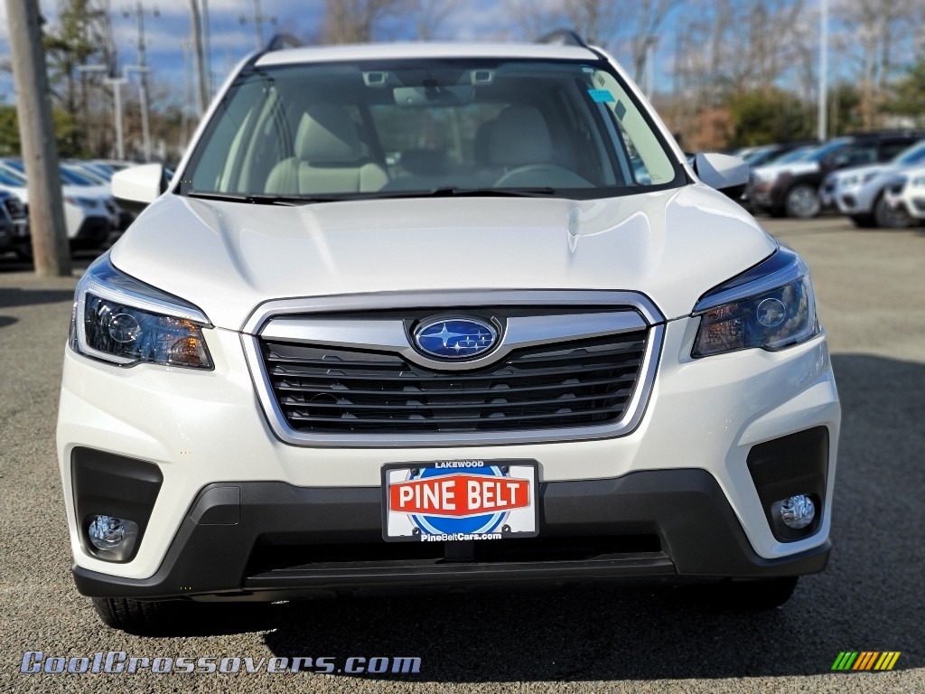 2021 Forester 2.5i Premium - Crystal White Pearl / Gray photo #3