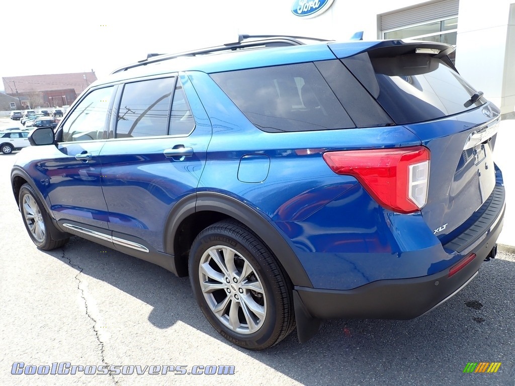 2020 Explorer XLT 4WD - Atlas Blue Metallic / Sandstone photo #3