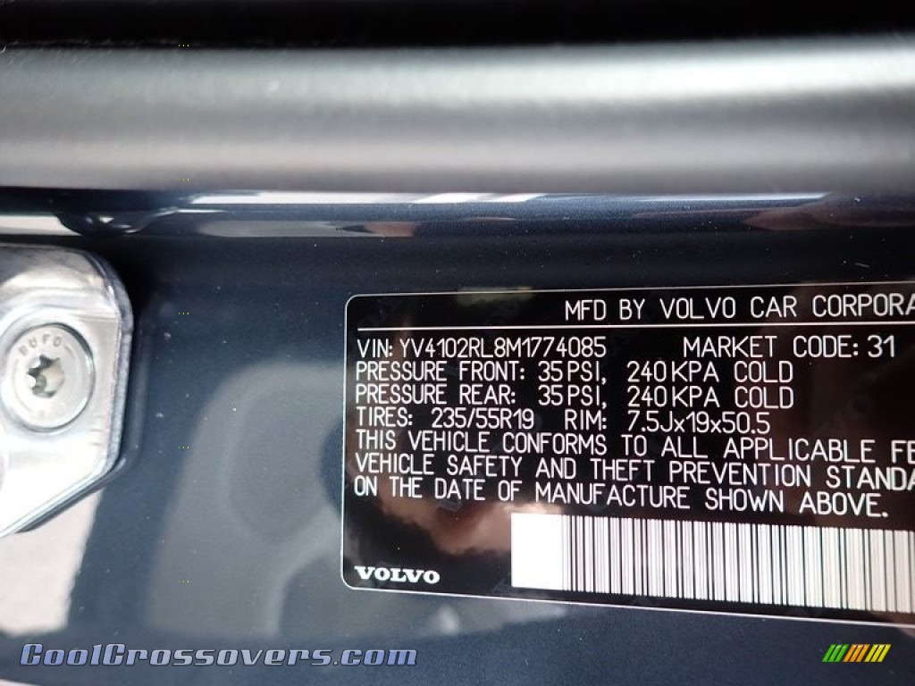 2021 XC60 T5 AWD Inscription - Denim Blue Metallic / Blonde/Charcoal photo #11