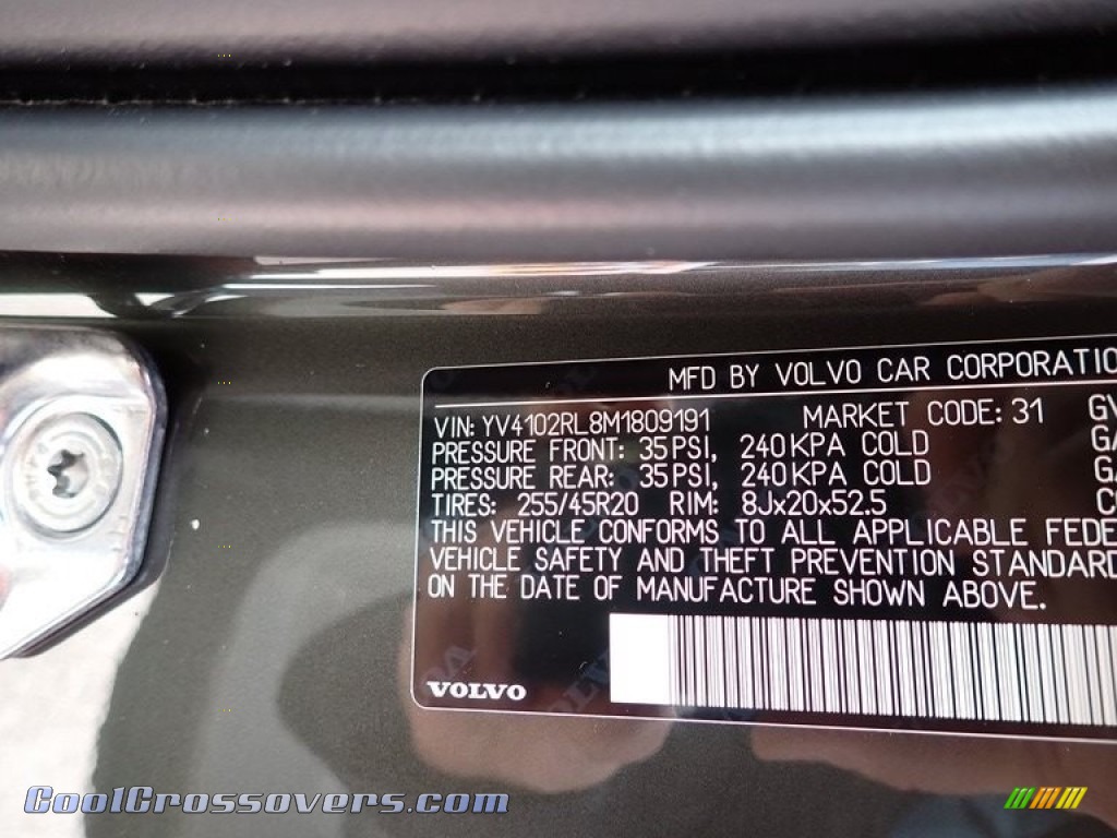 2021 XC60 T5 AWD Inscription - Pine Grey Metallic / Blonde/Charcoal photo #11