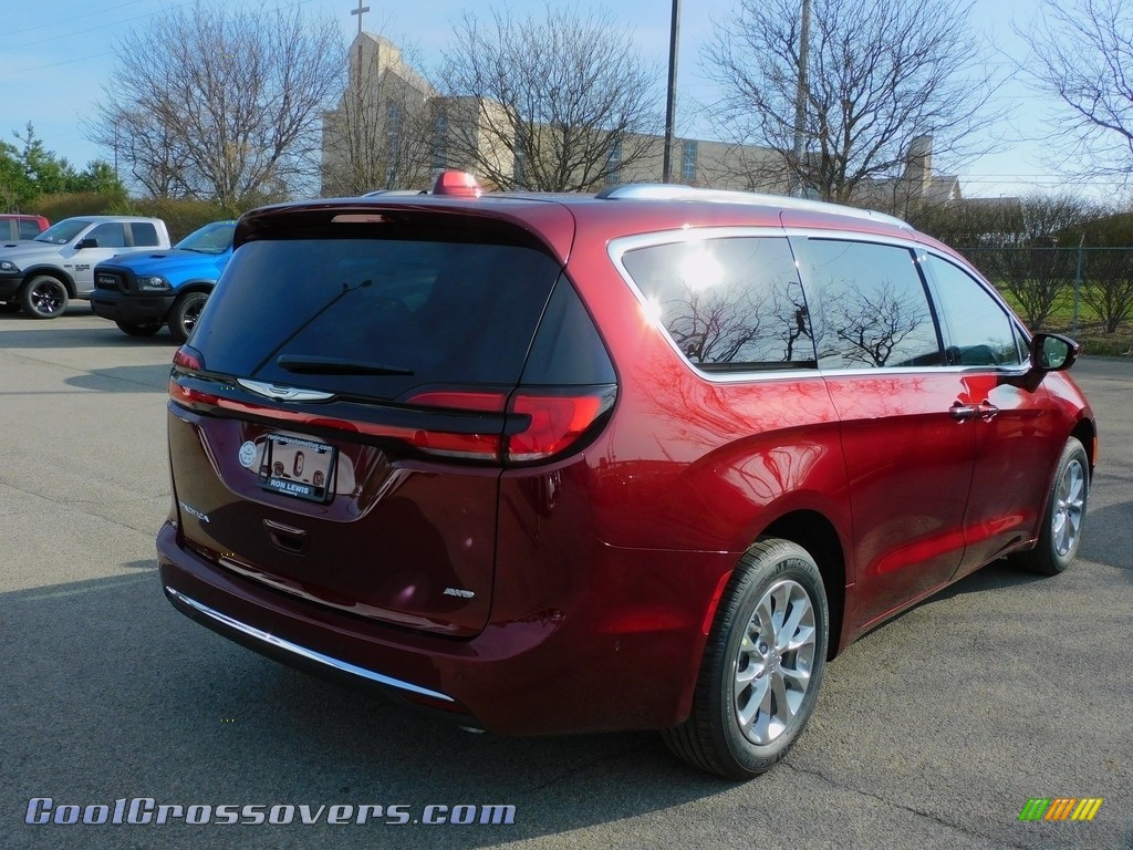 2021 Pacifica Touring L AWD - Velvet Red Pearl / Cognac/Alloy photo #5