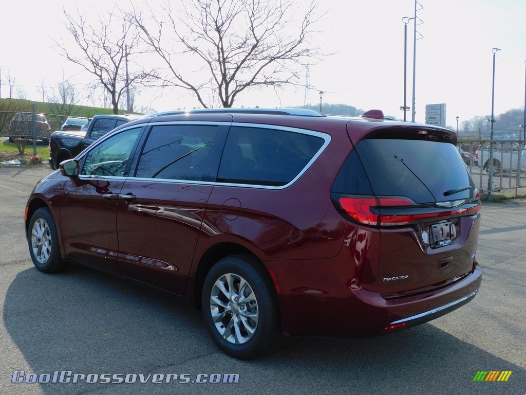 2021 Pacifica Touring L AWD - Velvet Red Pearl / Cognac/Alloy photo #8