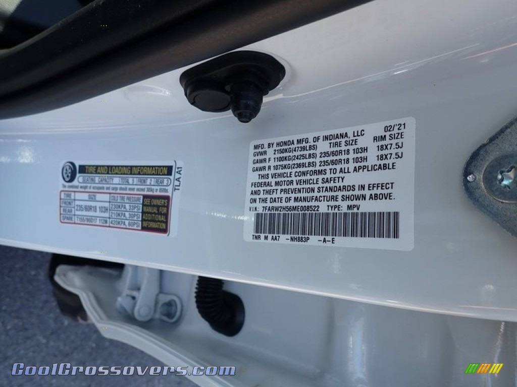 2021 CR-V EX AWD - Platinum White Pearl / Black photo #12
