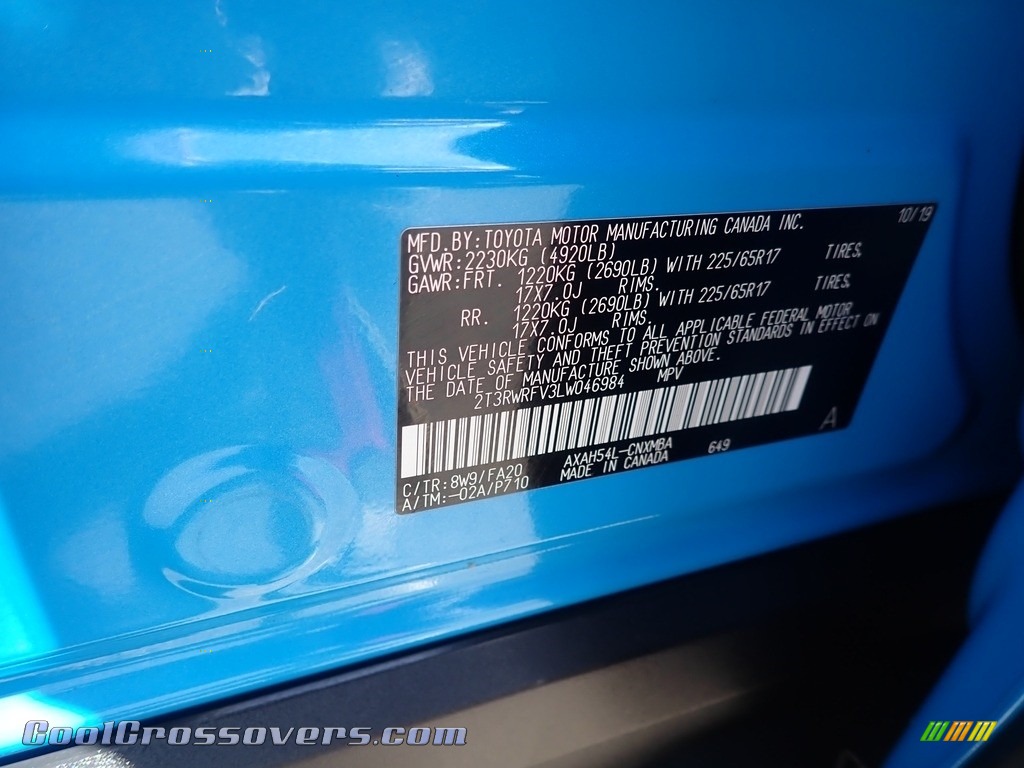 2020 RAV4 XLE AWD Hybrid - Blue Flame / Black photo #17