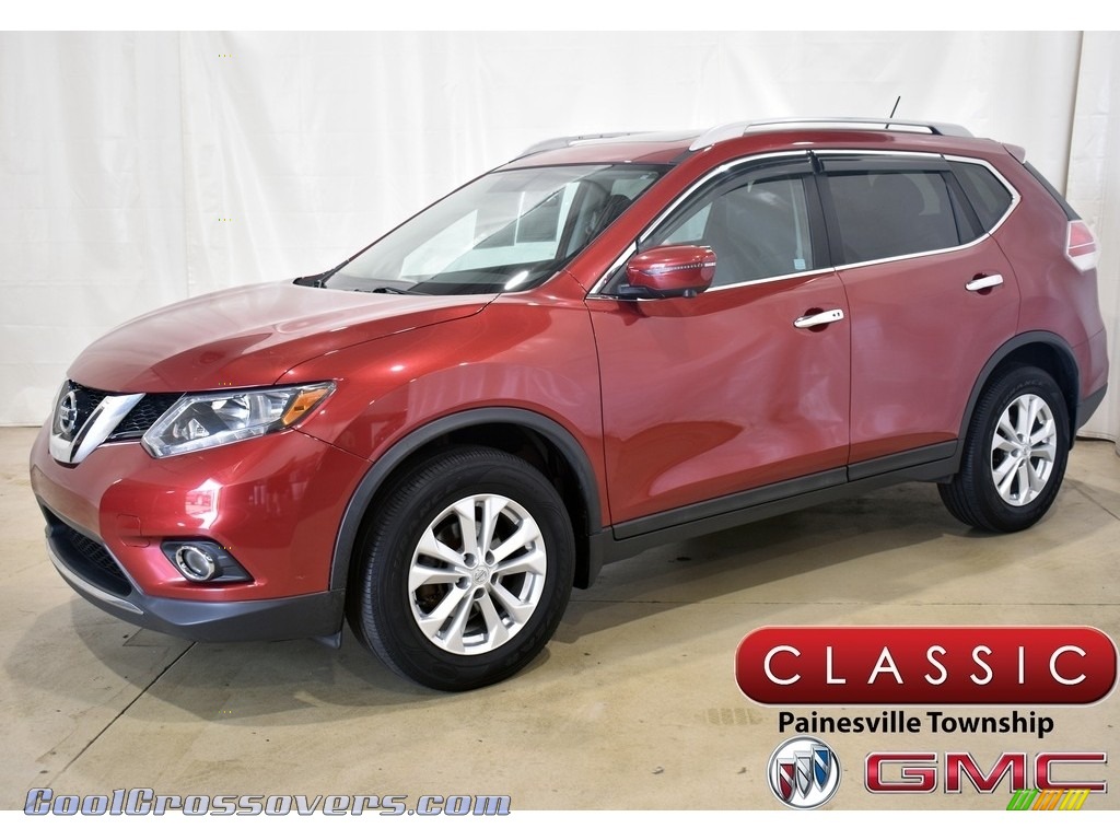 Cayenne Red / Charcoal Nissan Rogue SV AWD