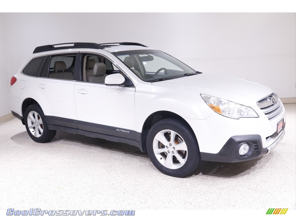 Satin White Pearl / Off Black Leather Subaru Outback 3.6R Limited