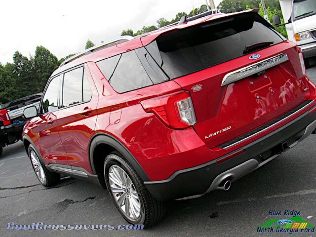 2021 Explorer Hybrid Limited 4WD - Rapid Red Metallic / Sandstone photo #33