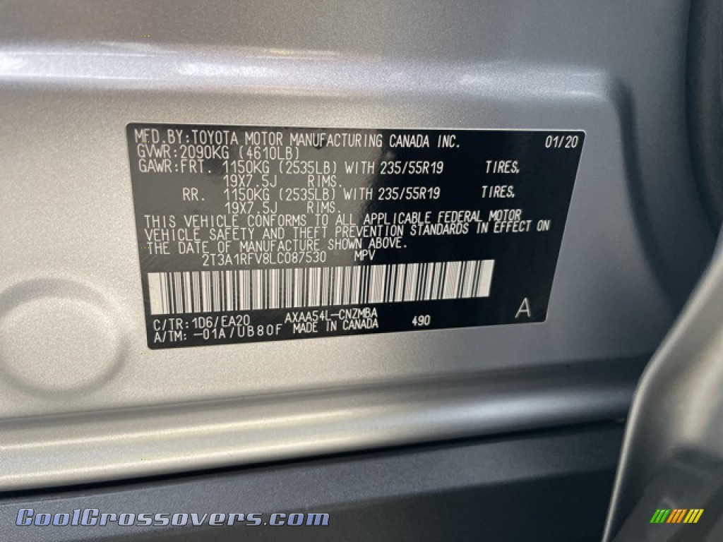 2020 RAV4 XLE Premium AWD - Silver Sky Metallic / Black photo #31