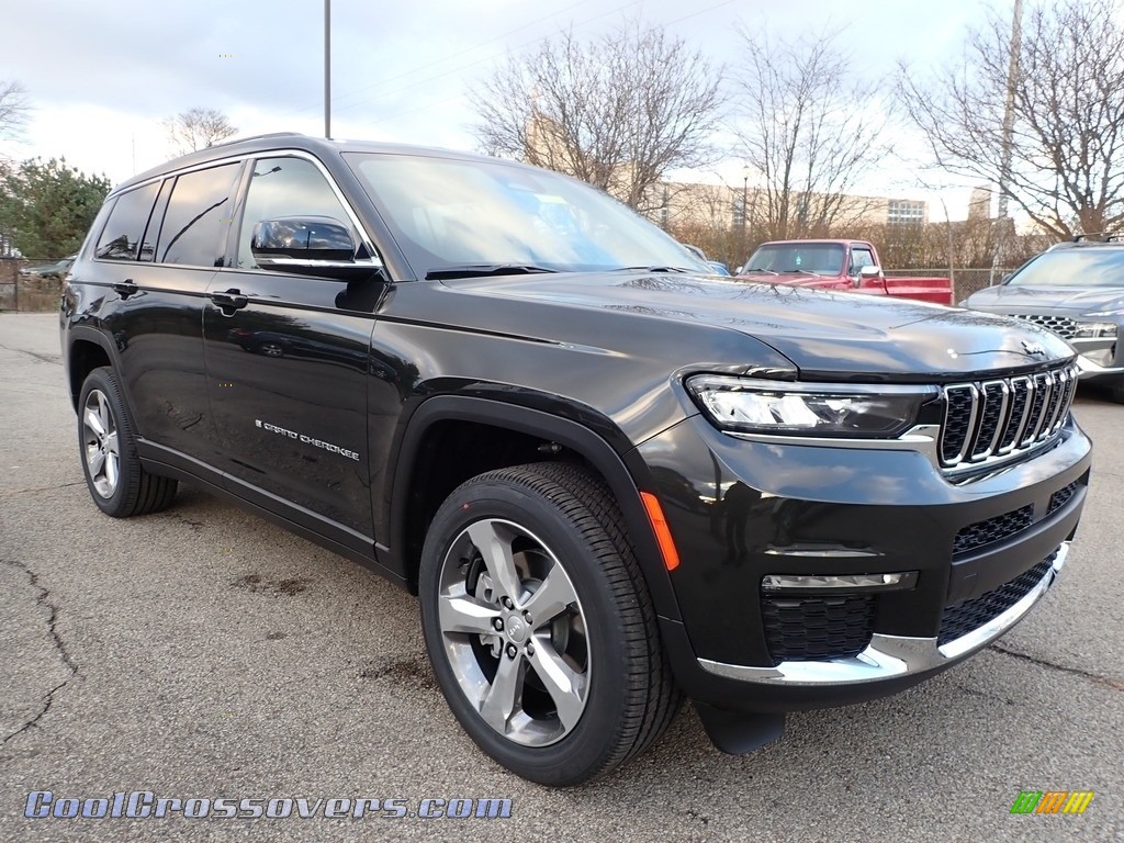 2021 Grand Cherokee L Limited 4x4 - Rocky Mountain Pearl / Black photo #3