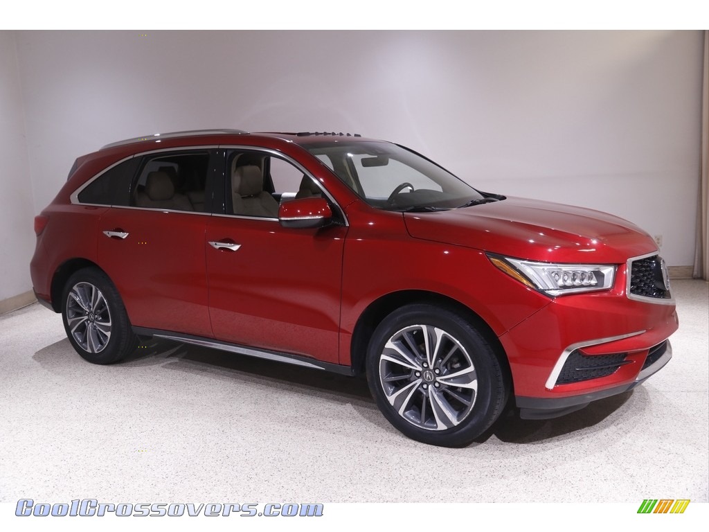 Performance Red Pearl / Parchment Acura MDX Technology SH-AWD