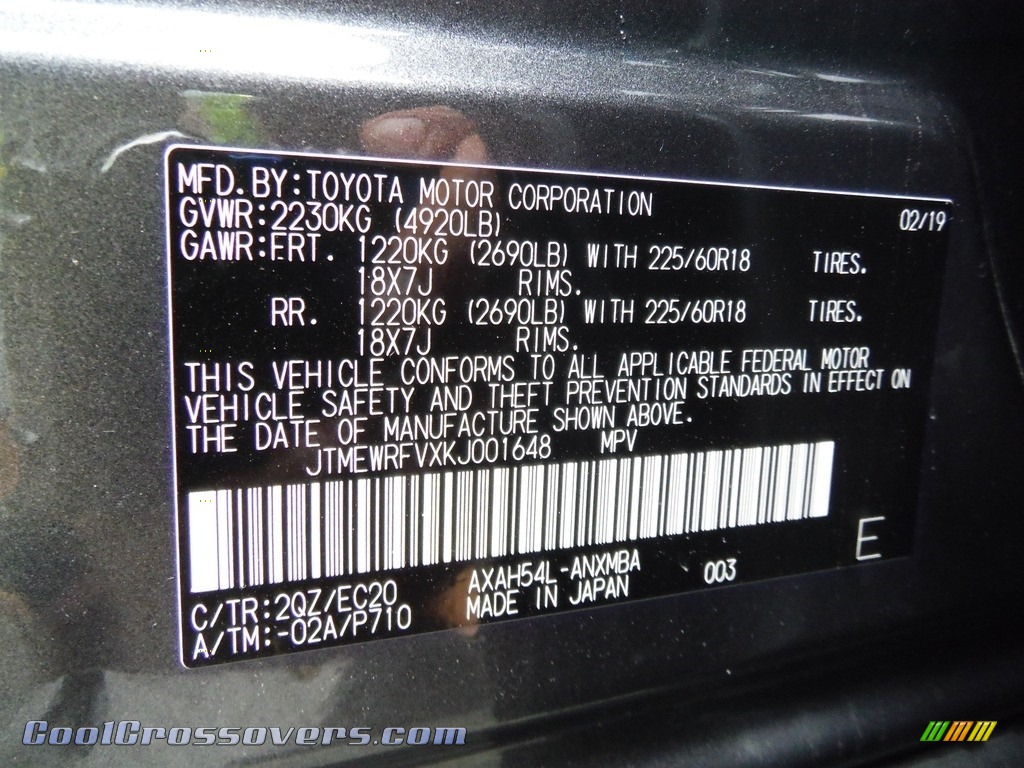 2019 RAV4 XSE AWD Hybrid - Magnetic Gray Metallic / Black photo #36
