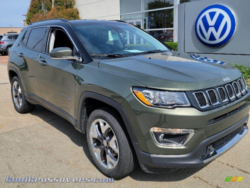 Olive Green Pearl / Black Jeep Compass Limited 4x4