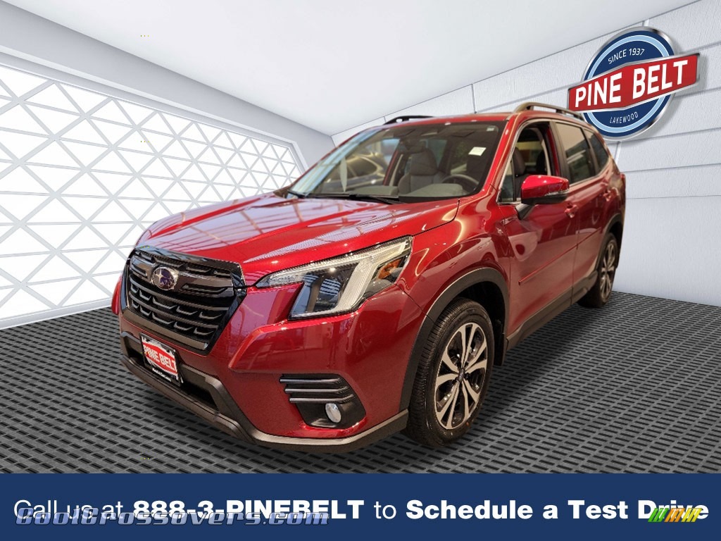 2022 Forester Limited - Crimson Red Pearl / Gray photo #1