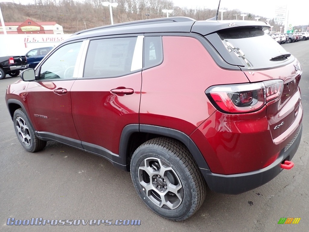 2022 Compass Trailhawk 4x4 - Velvet Red Pearl / Black/Ruby Red photo #3