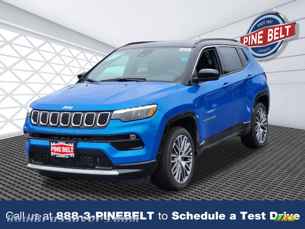 Laser Blue Pearl / Black Jeep Compass Limited 4x4