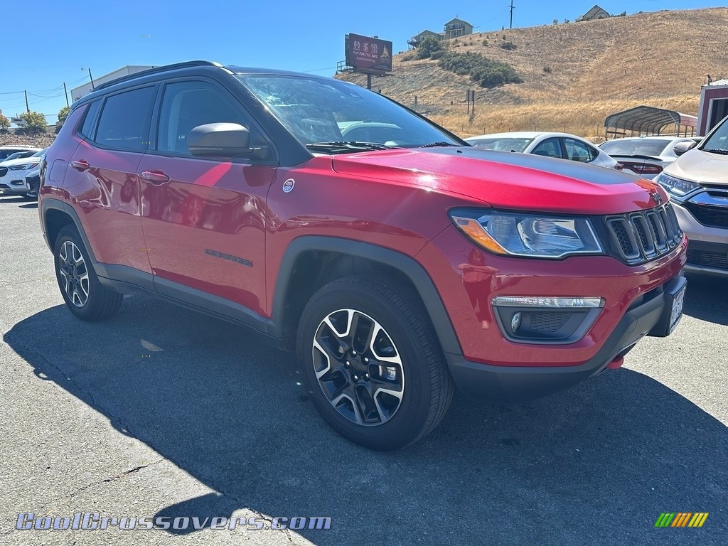 2021 Compass Trailhawk 4x4 - Redline Pearl / Black/Ruby Red photo #1